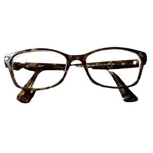 Coach NY HC6065 5287 Brown Confetti/Gold Eyeglasses Frame 51-17-135 Carrier Lens